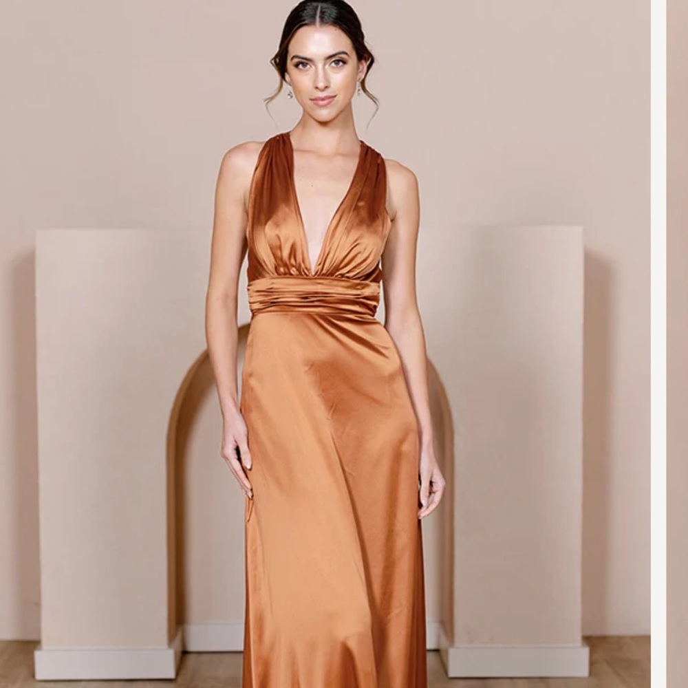 Revelry Dylan Satin Bridesmaid Dress size 12